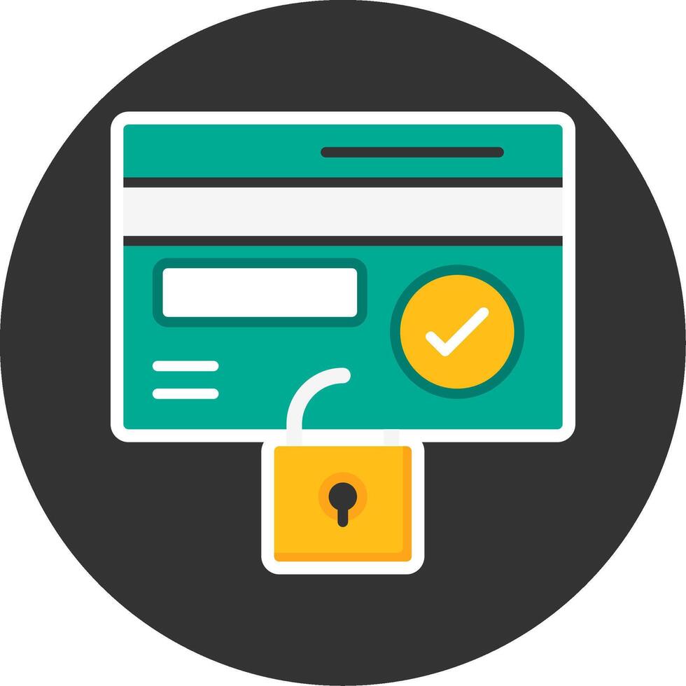 Fraud prevention Flat Grey Circle Style Icon vector