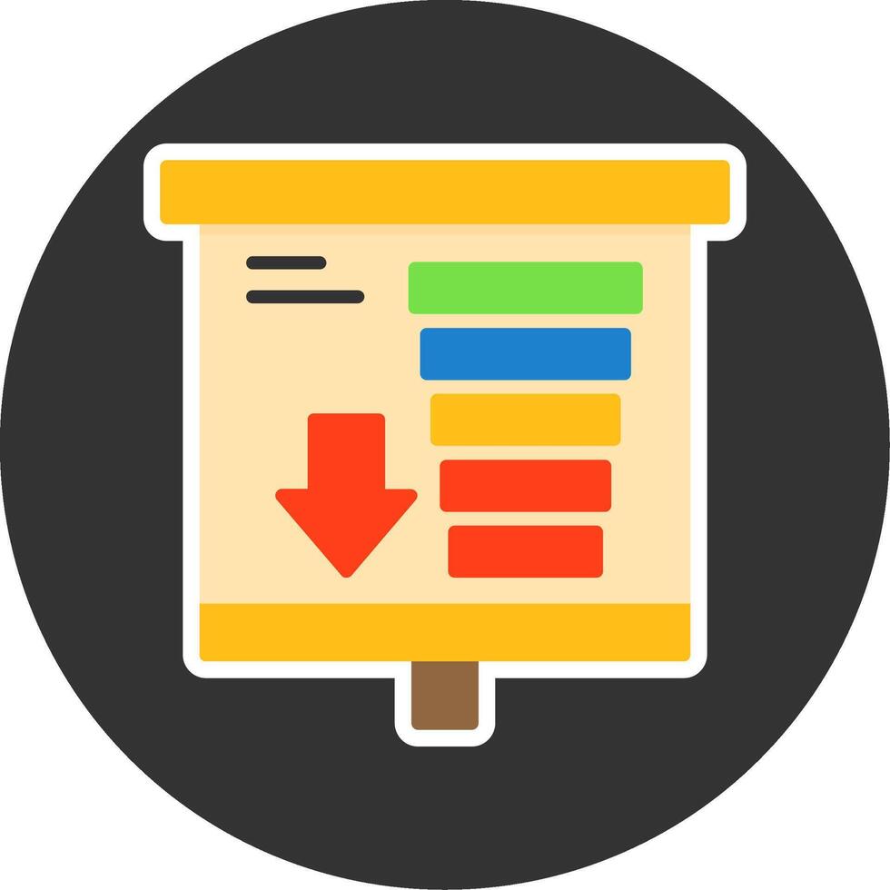 Funnel Chart Flat Grey Circle Style Icon vector