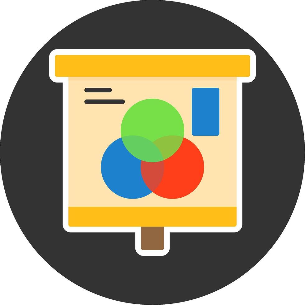 Venn Diagram Flat Grey Circle Style Icon vector