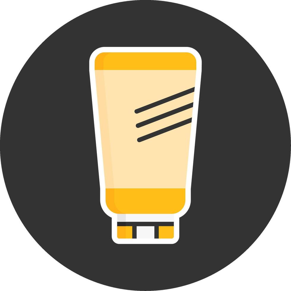 Sunscreen lotion Flat Grey Circle Style Icon vector