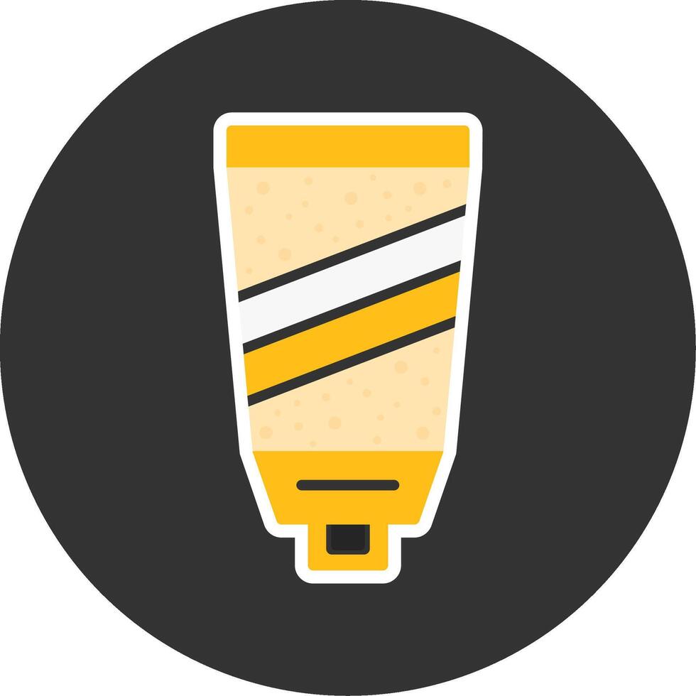 Sunscreen Flat Grey Circle Style Icon vector