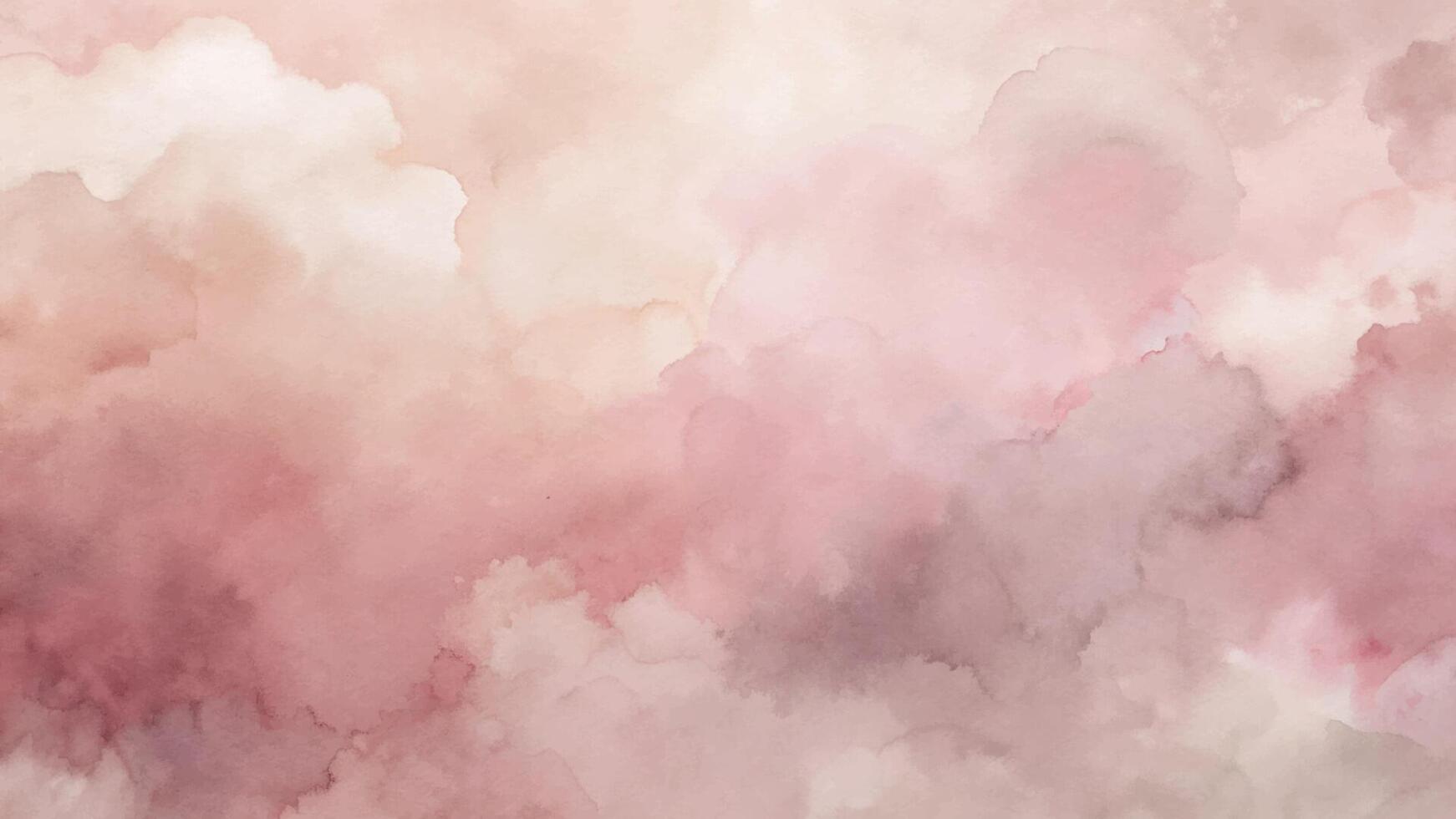 Soft pastel watercolor clouds create a serene and dreamy background. vector