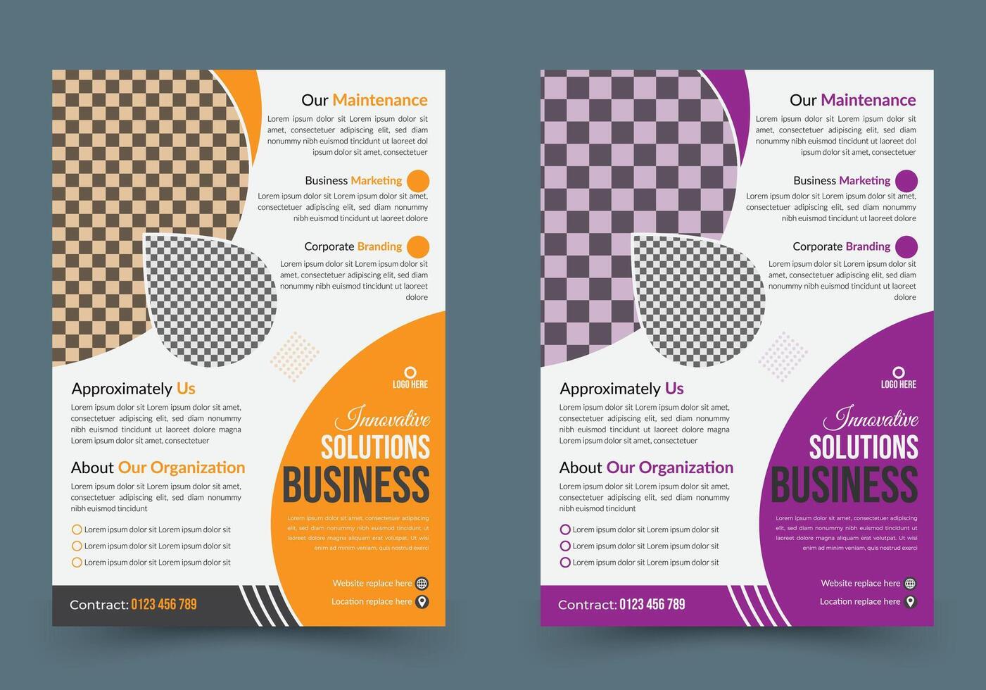 Corporate business flyer design template, professional business plan a4 flyer design template vector