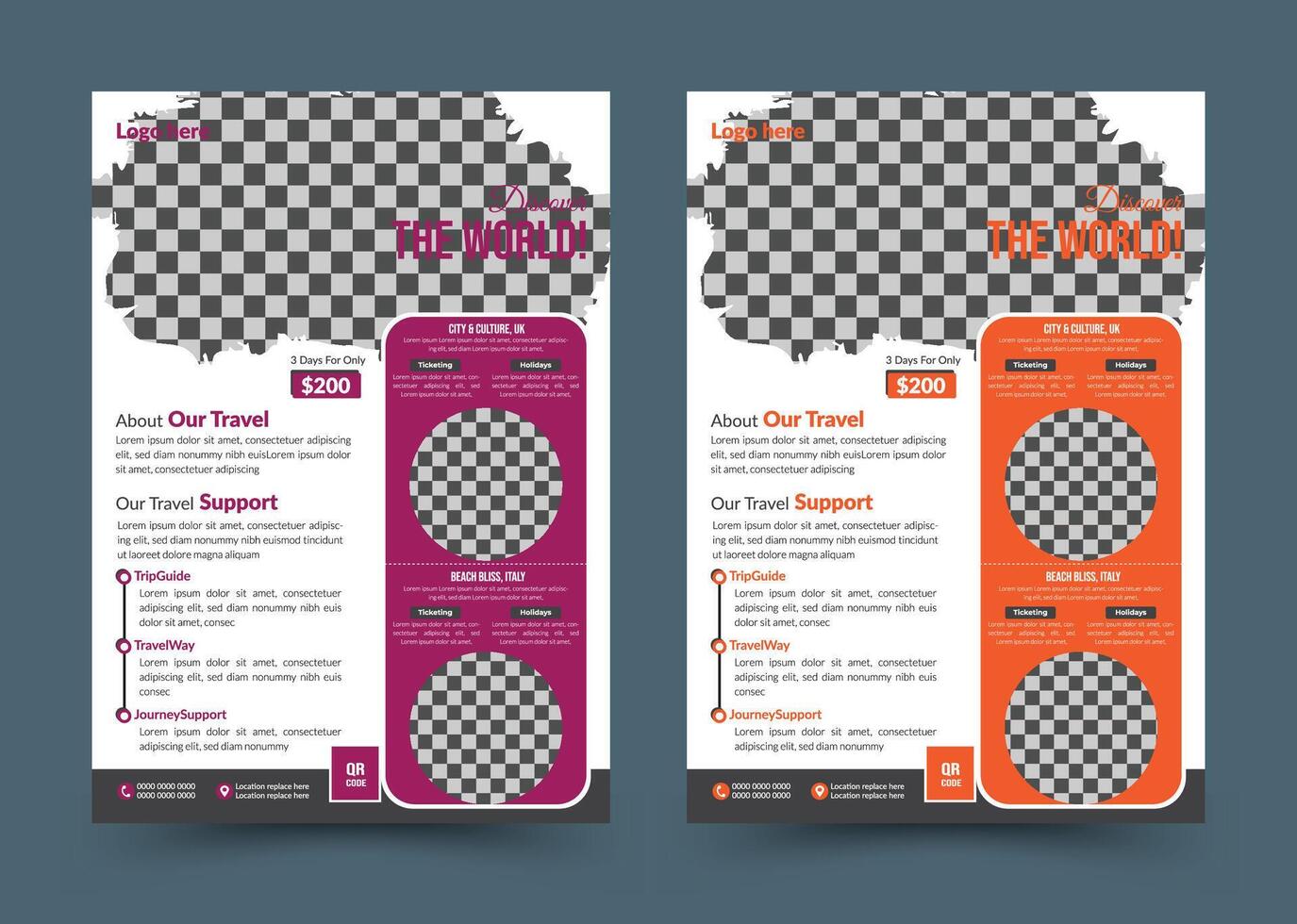 travels corporate flyer design template, Tour Flyer Template Poster Design vector