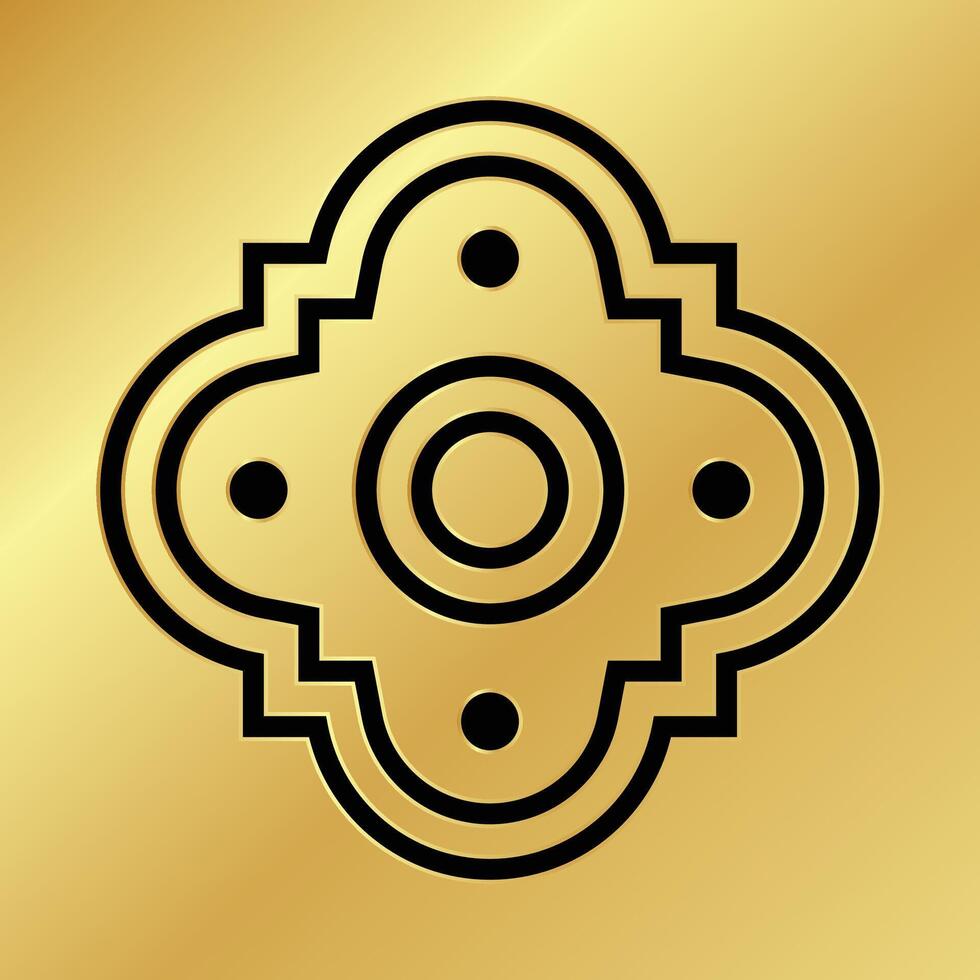 Gold Asain Traditional vector