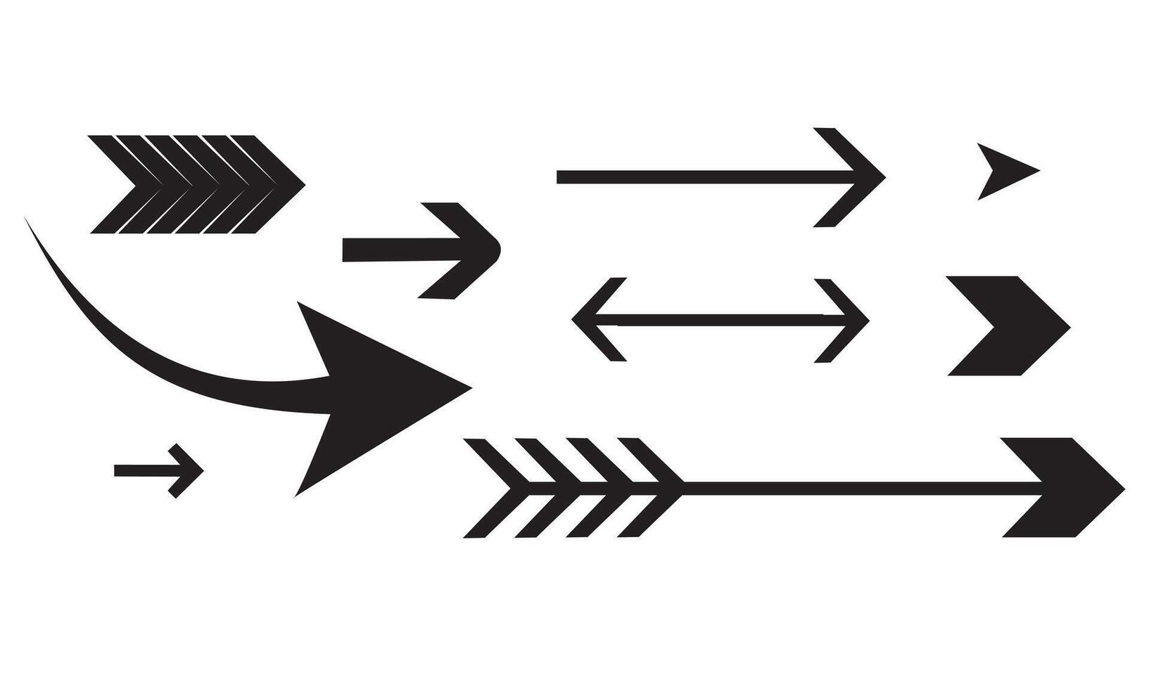 Arrow icons. pointers icons for web navigation design elements vector