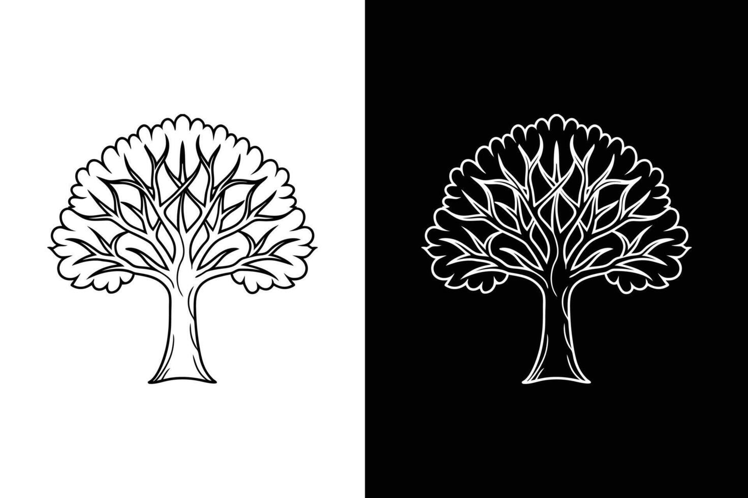 Minimalist Tree Icon Template. Editable Design for Any Background vector