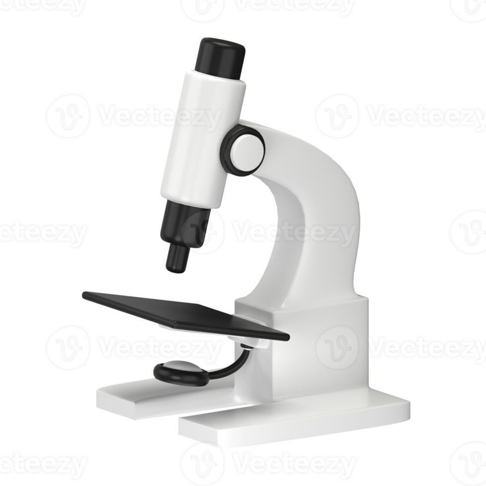 3d illustration microscope isolated on the transparent background png