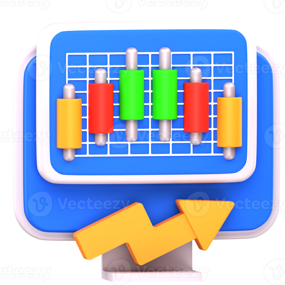 3d illustration trading growth png