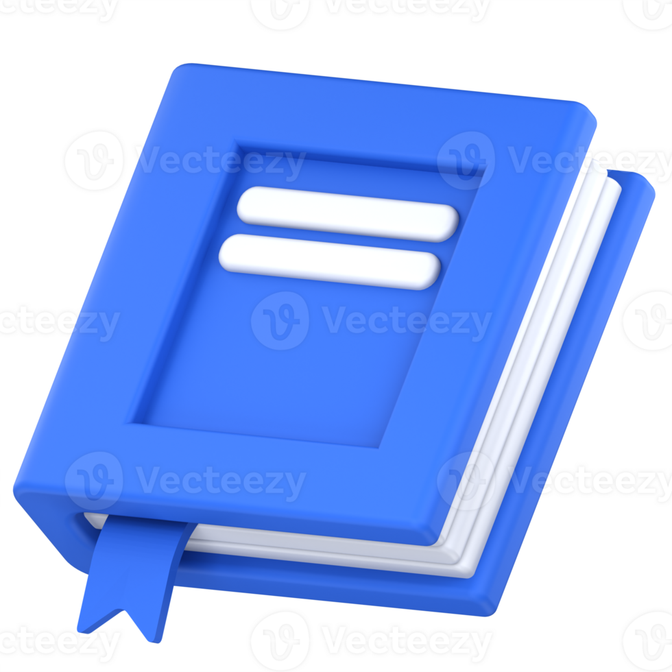 3d illustration book isolated on the transparent background png