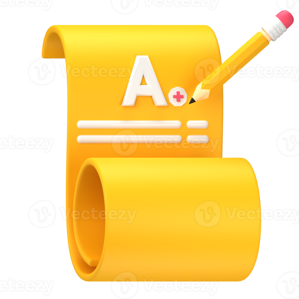 3d illustration grade a isolated on the transparent background png