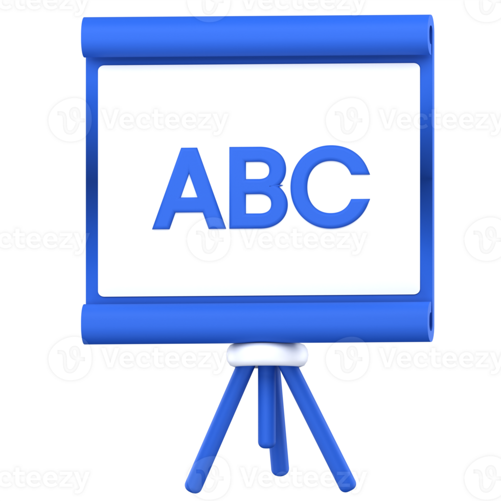 3d illustration presentation isolated on the transparent background png