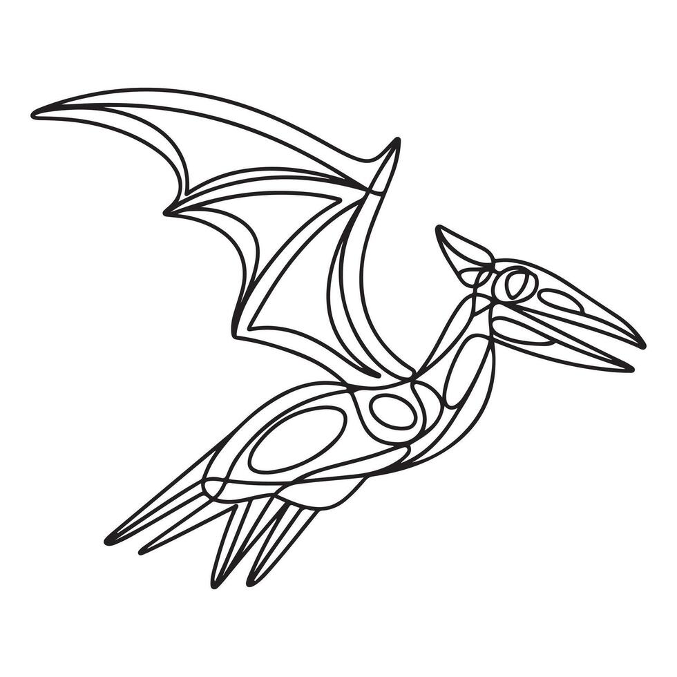 Coloring book for children, Pteranodon vector