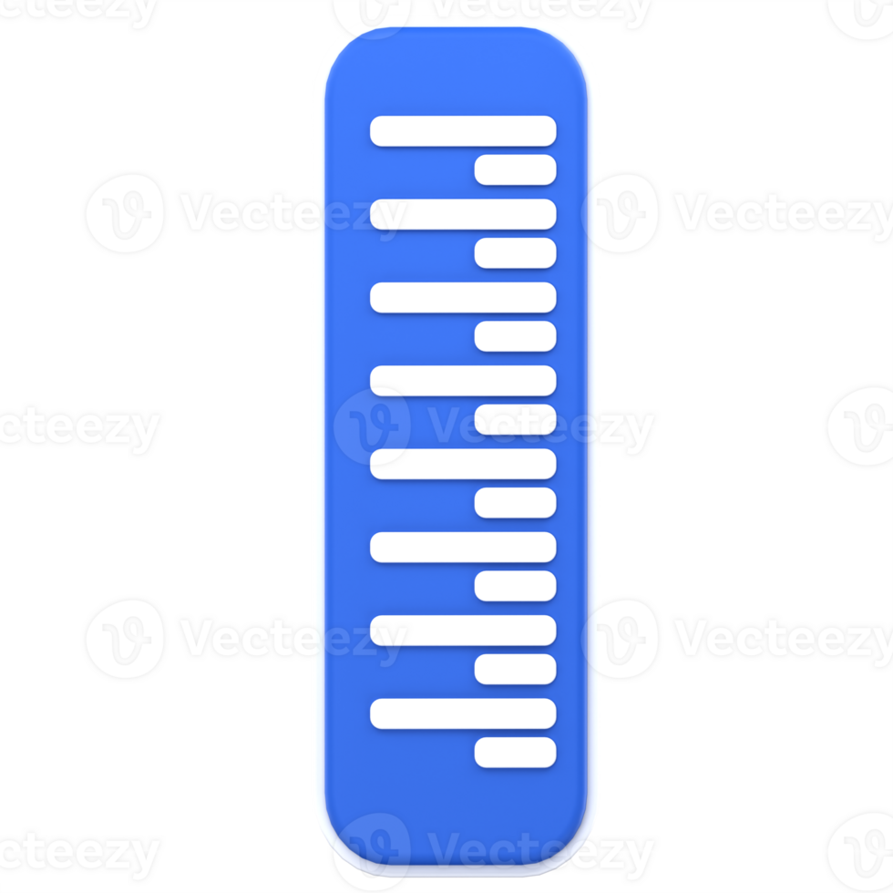 3d illustration ruler isolated on the transparent background png