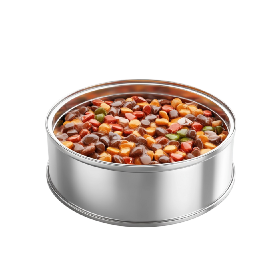 can of chili beans on a transparent background. png