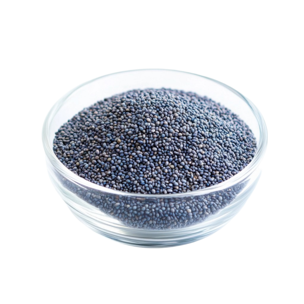 mula seeds in a glass bowl on a transparent background png
