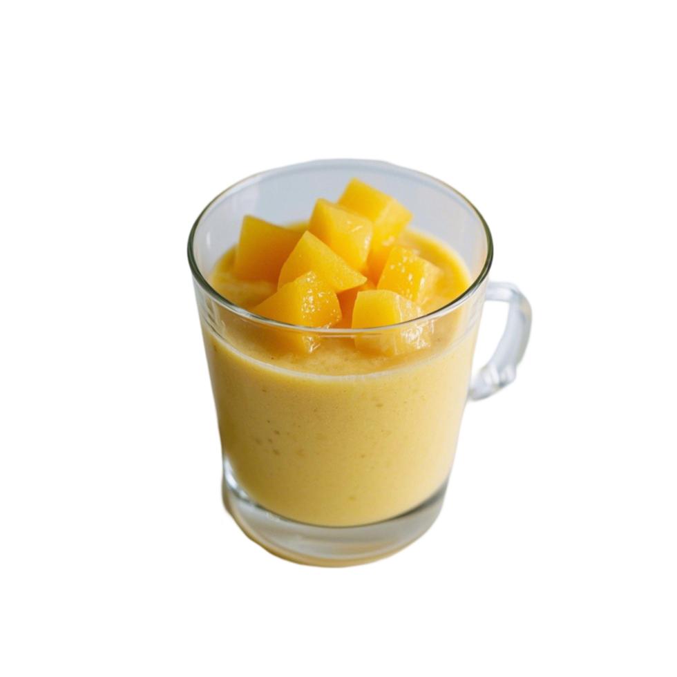 Mango smoothie in a glass png