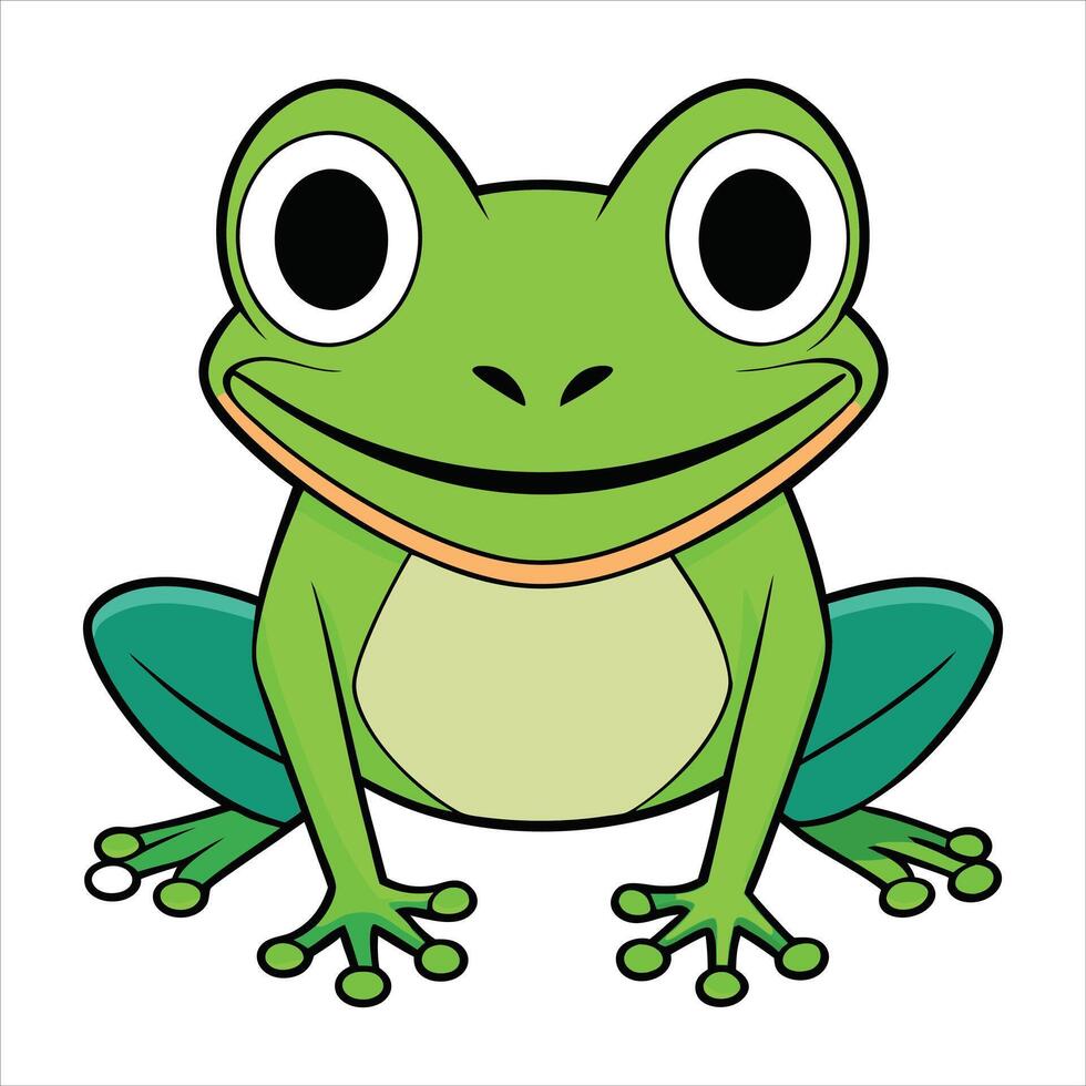 Vibrant Froggy Vibes A Colorful Collection. vector