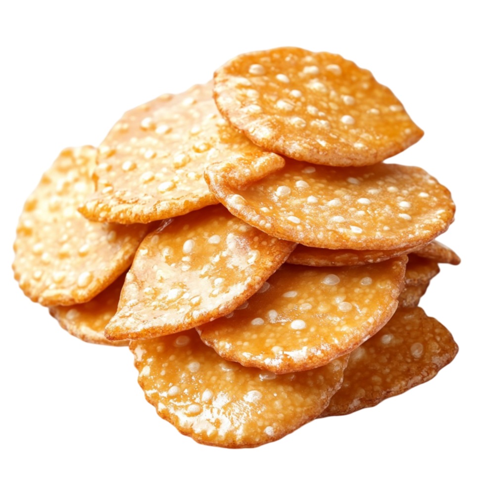 a pile of crackers on a transparent background. png
