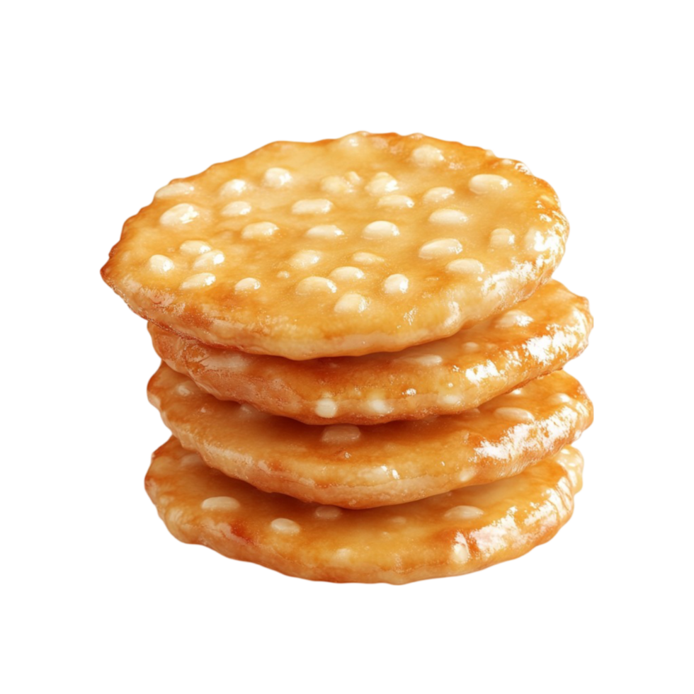 a stack of crackers on a transparent background. png