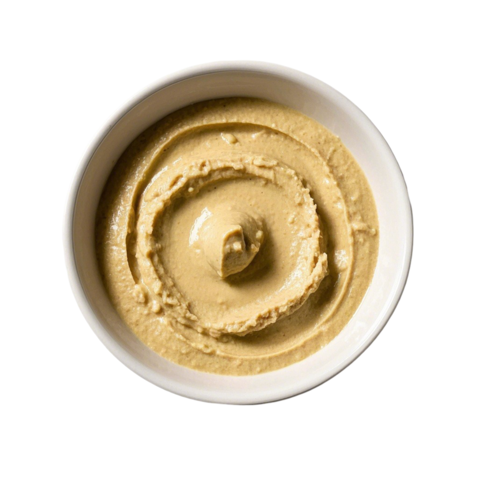 hummus in a bowl on a transparent background png