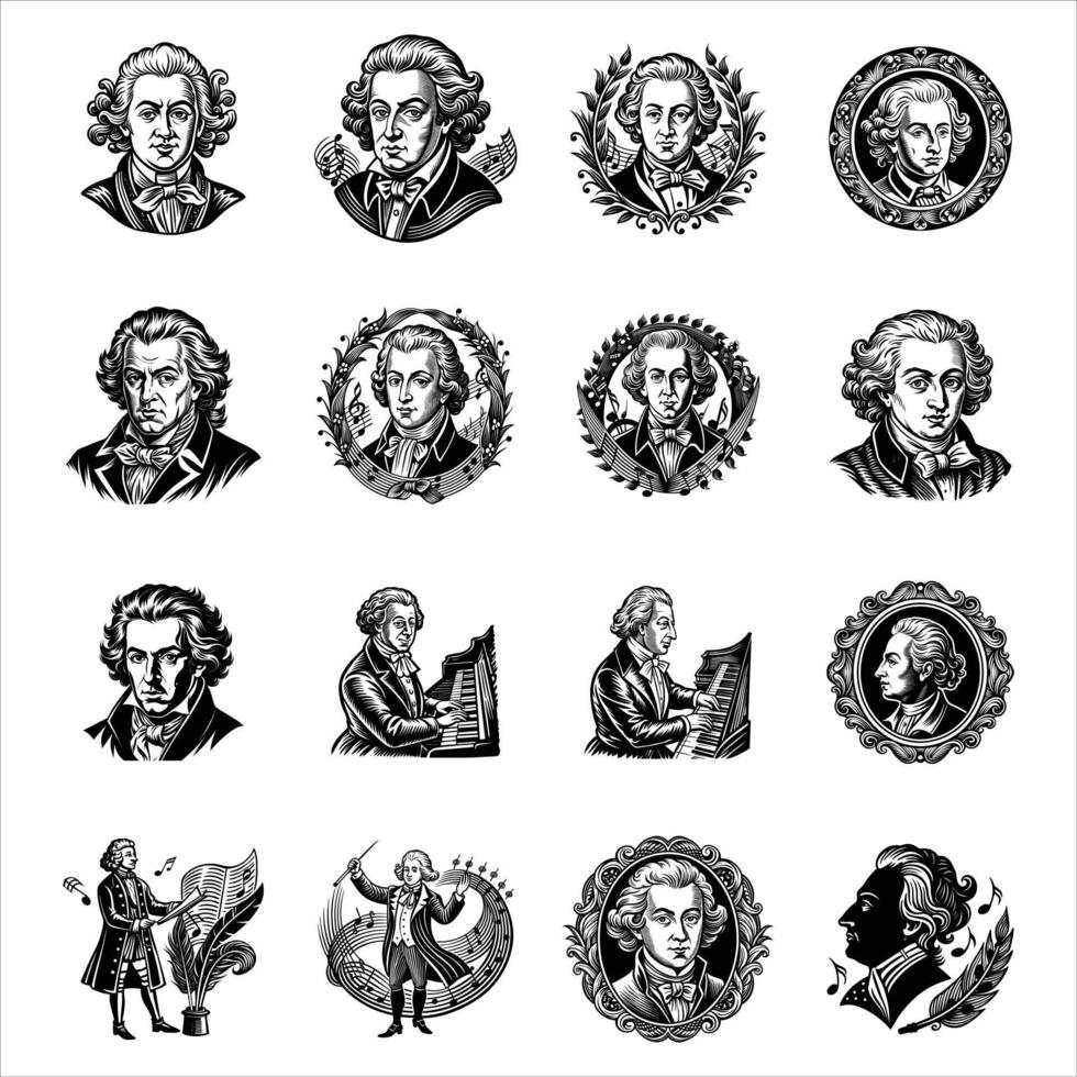 Wolfgang Amadeus Mozart vector