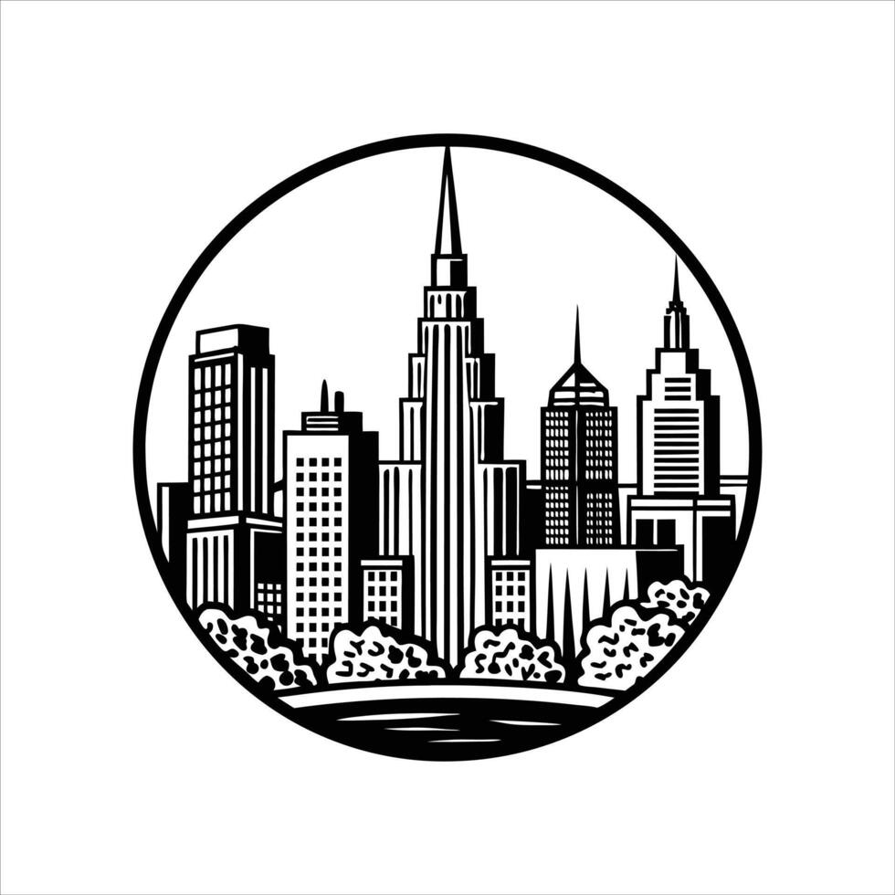 Retro new york city vector