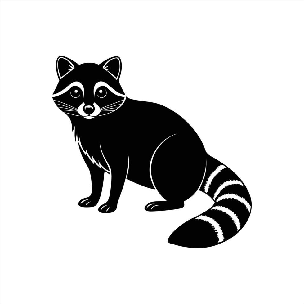 Raccoon Silhouette Images vector