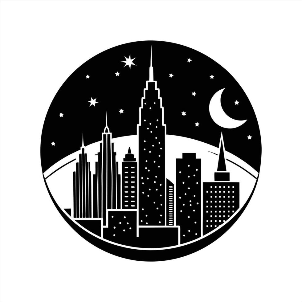 City of Lights New York by Night vector