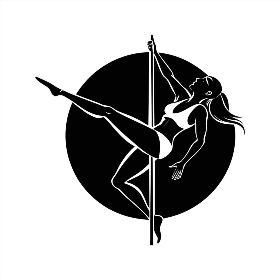 Pole Dancer Silhouette vector