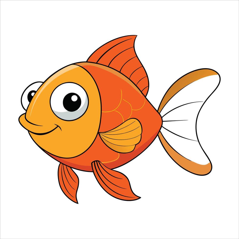 Graceful Goldfish A Splash of Color vector