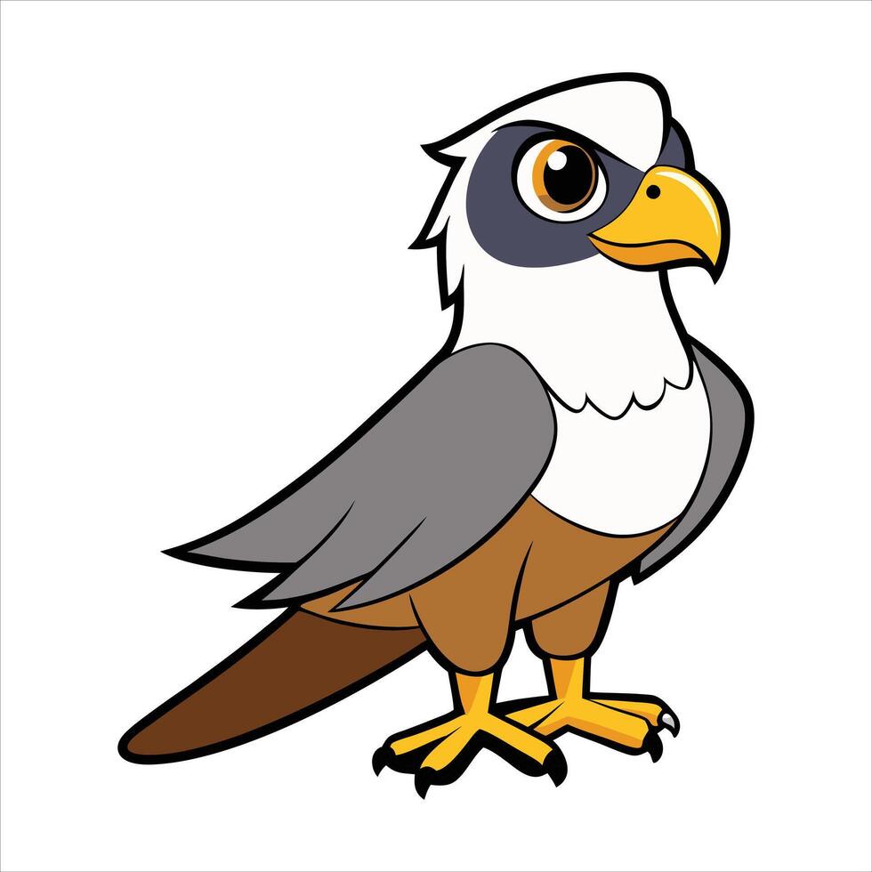 Graceful Falcon Vivid Colors and Sharp vector