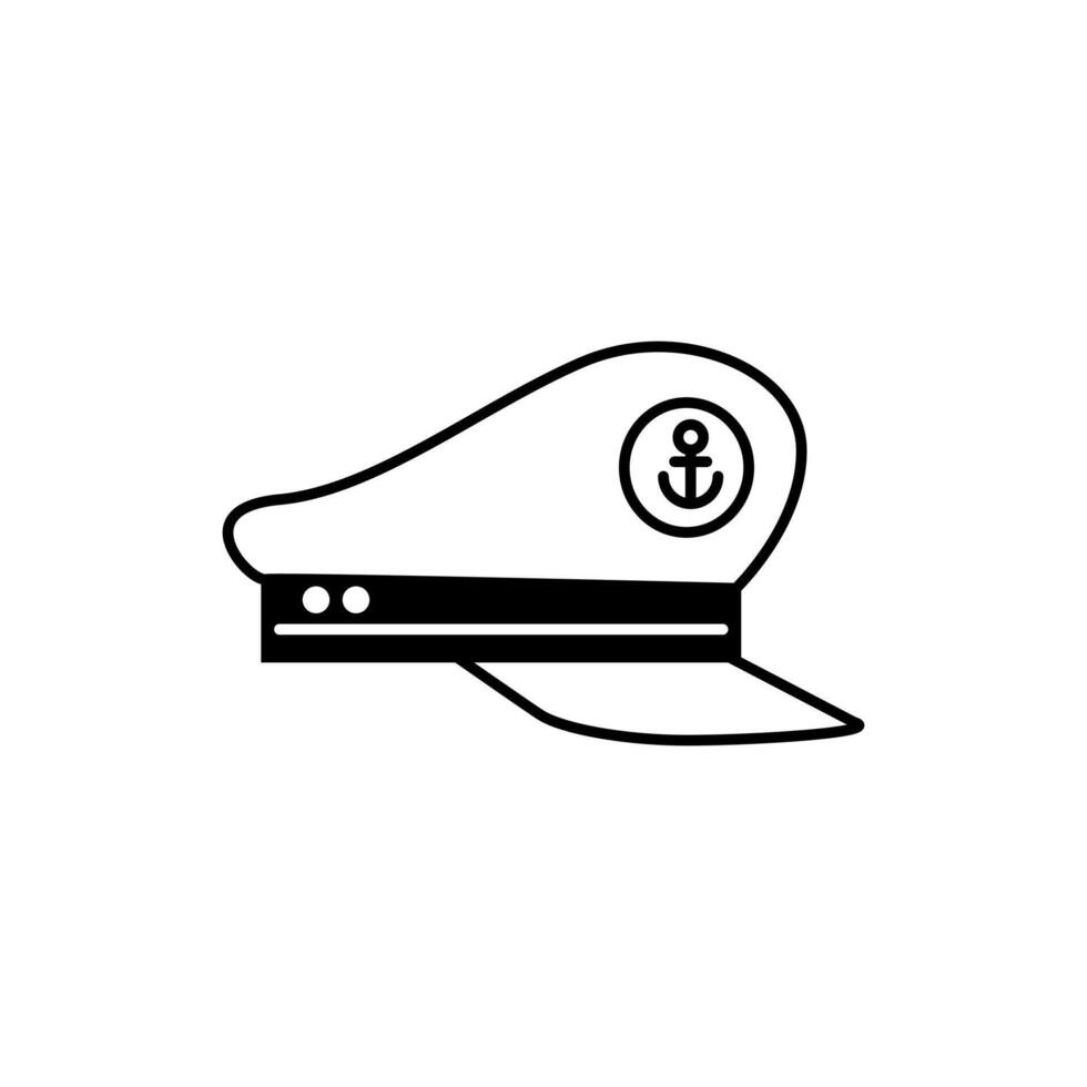 Captain hat anchor sign icon symbol design vector