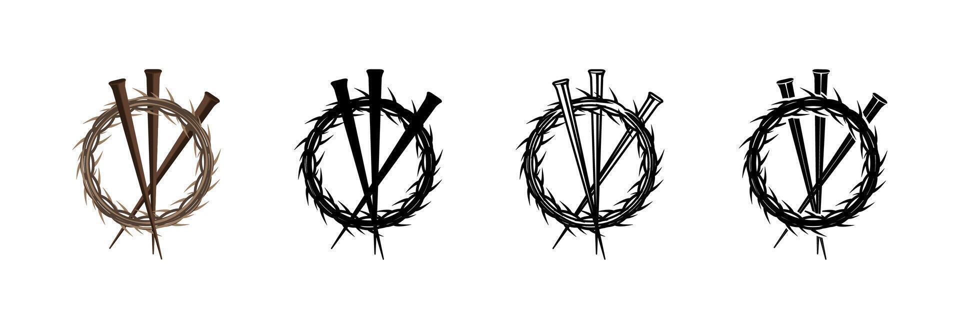 Icon of the Crown of Thorns. vector