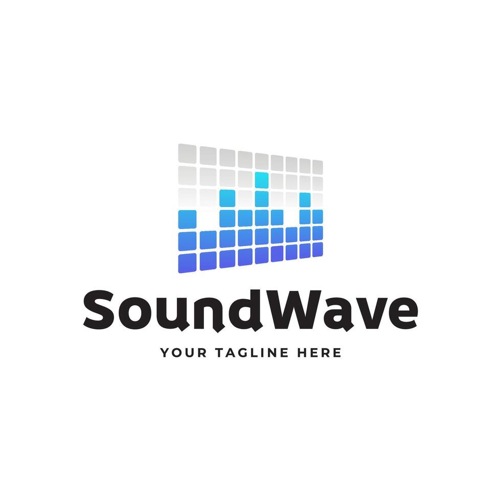 Soundwave logo design vector