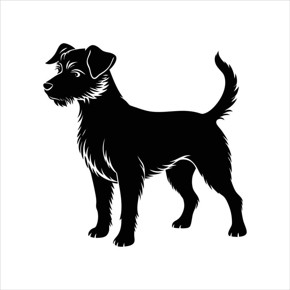 Border Terrier silhouette vector