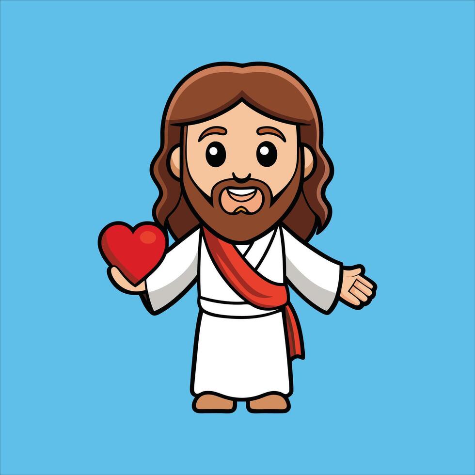 The Symbols of the Heart of Jesus vector
