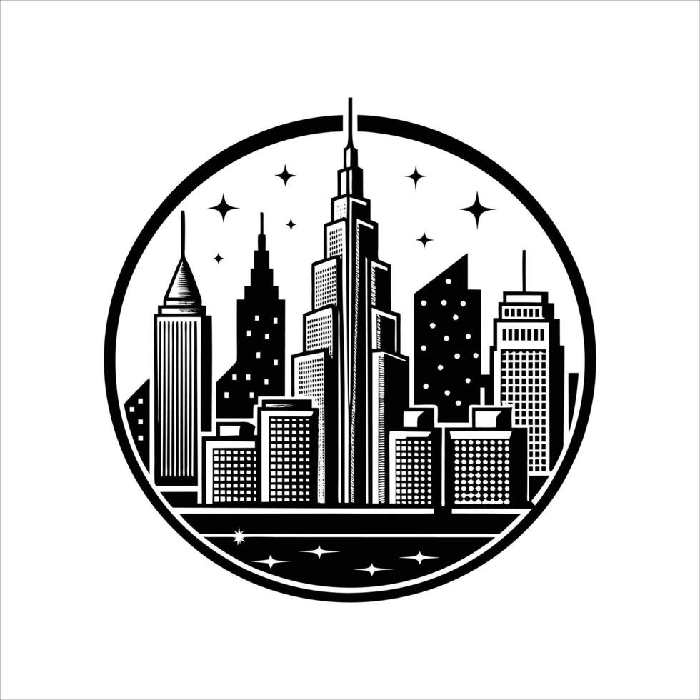 Retro new york city vector