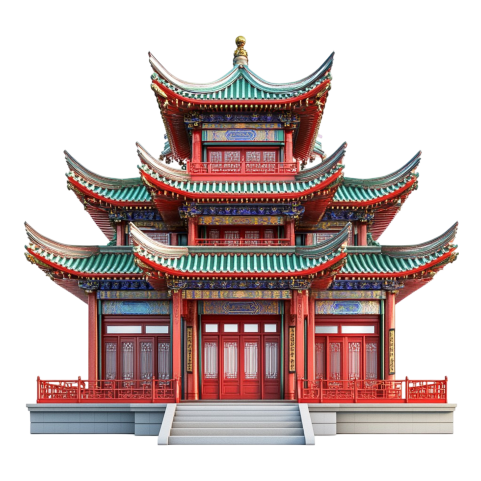 Chinese traditional architecture transparent background png