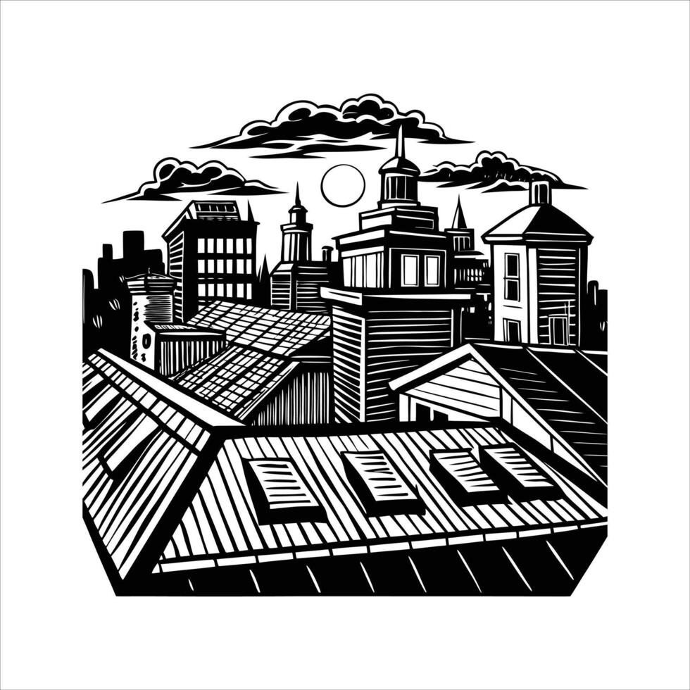 Rooftop Perspectives Home vector