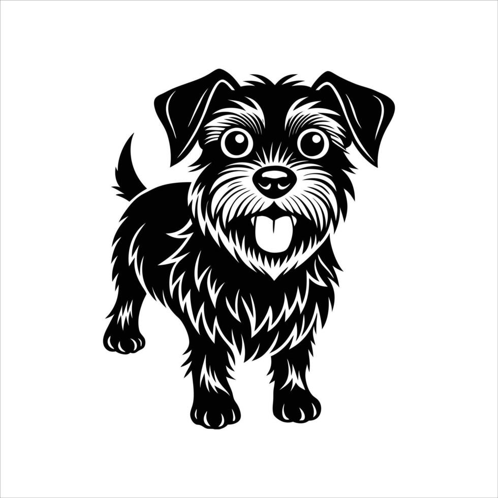 Border Terrier Standing vector