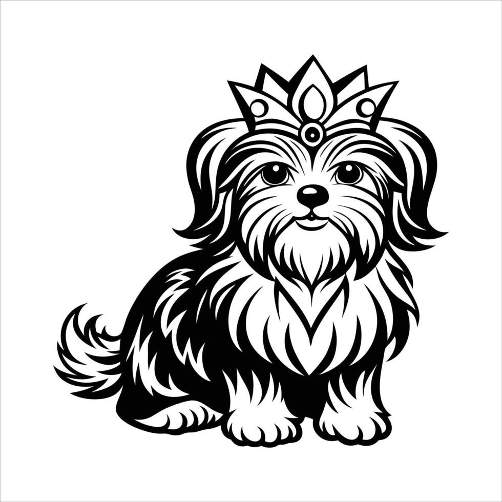Maltese Dog christmas. vector