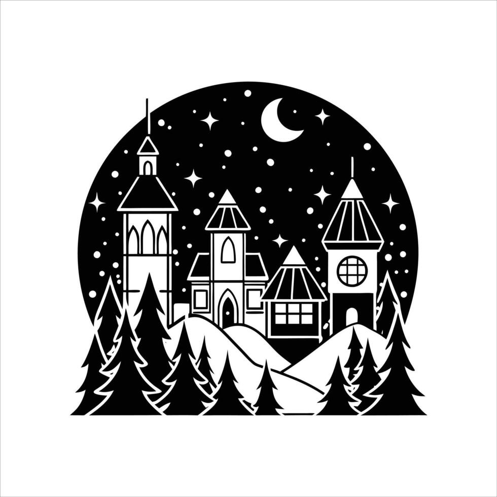 New York Sky Night Light vector