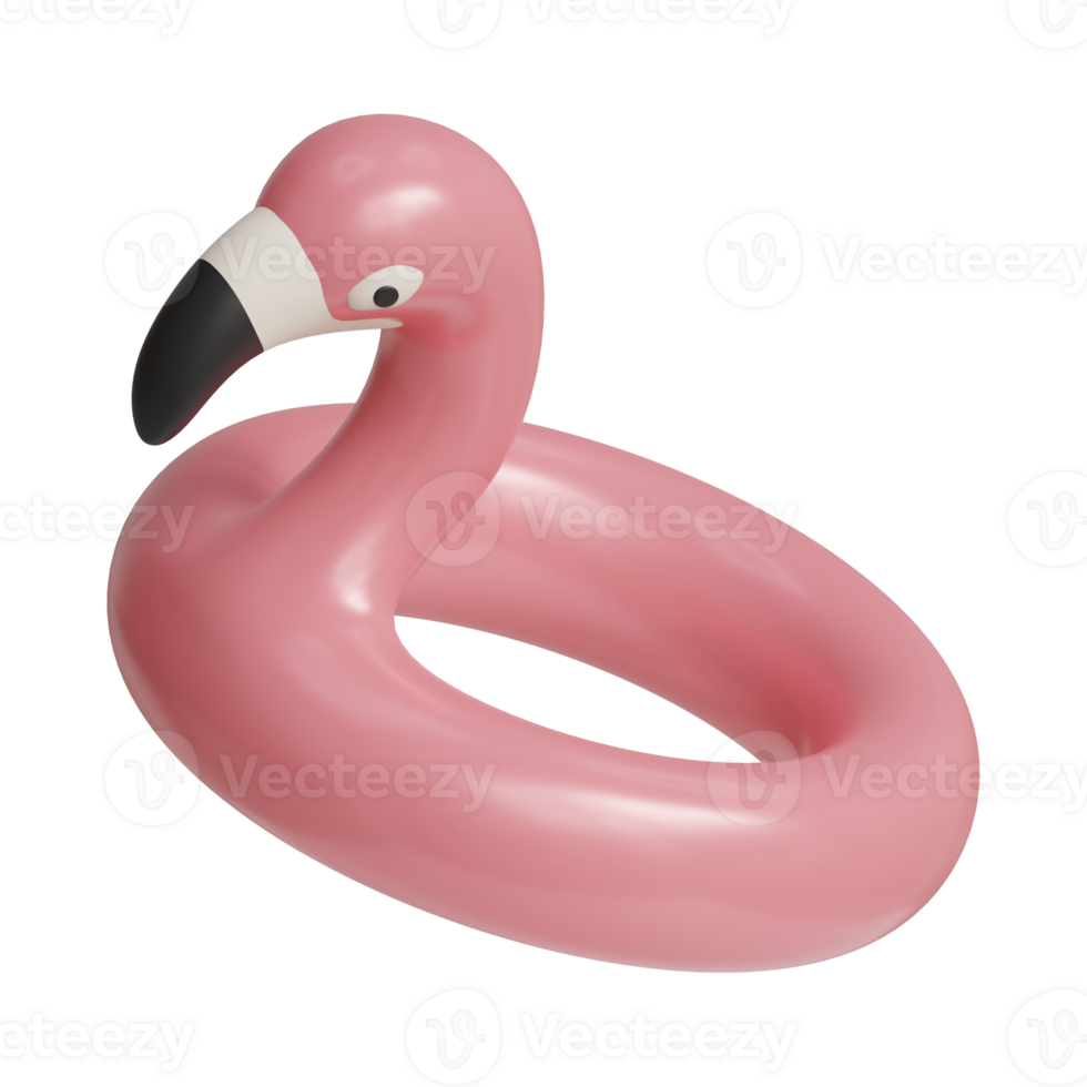 3d flamingo floaty summer icon png