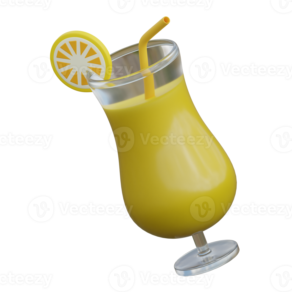 3d juice lemon summer icon png