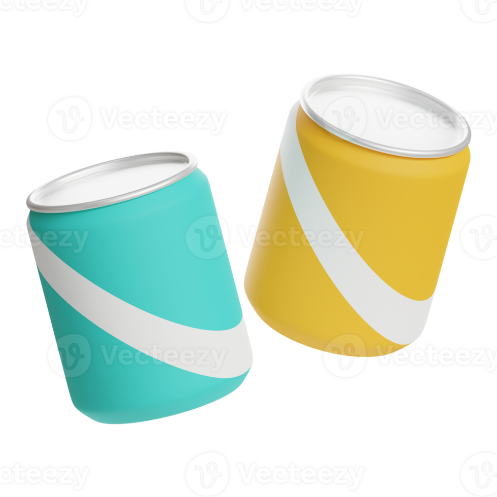 3d summer soda can icon png
