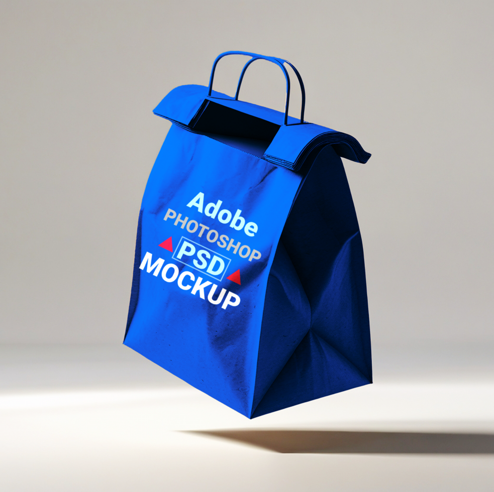 Creative shopping bag mockup with modern design for packaging and retail purposes psd