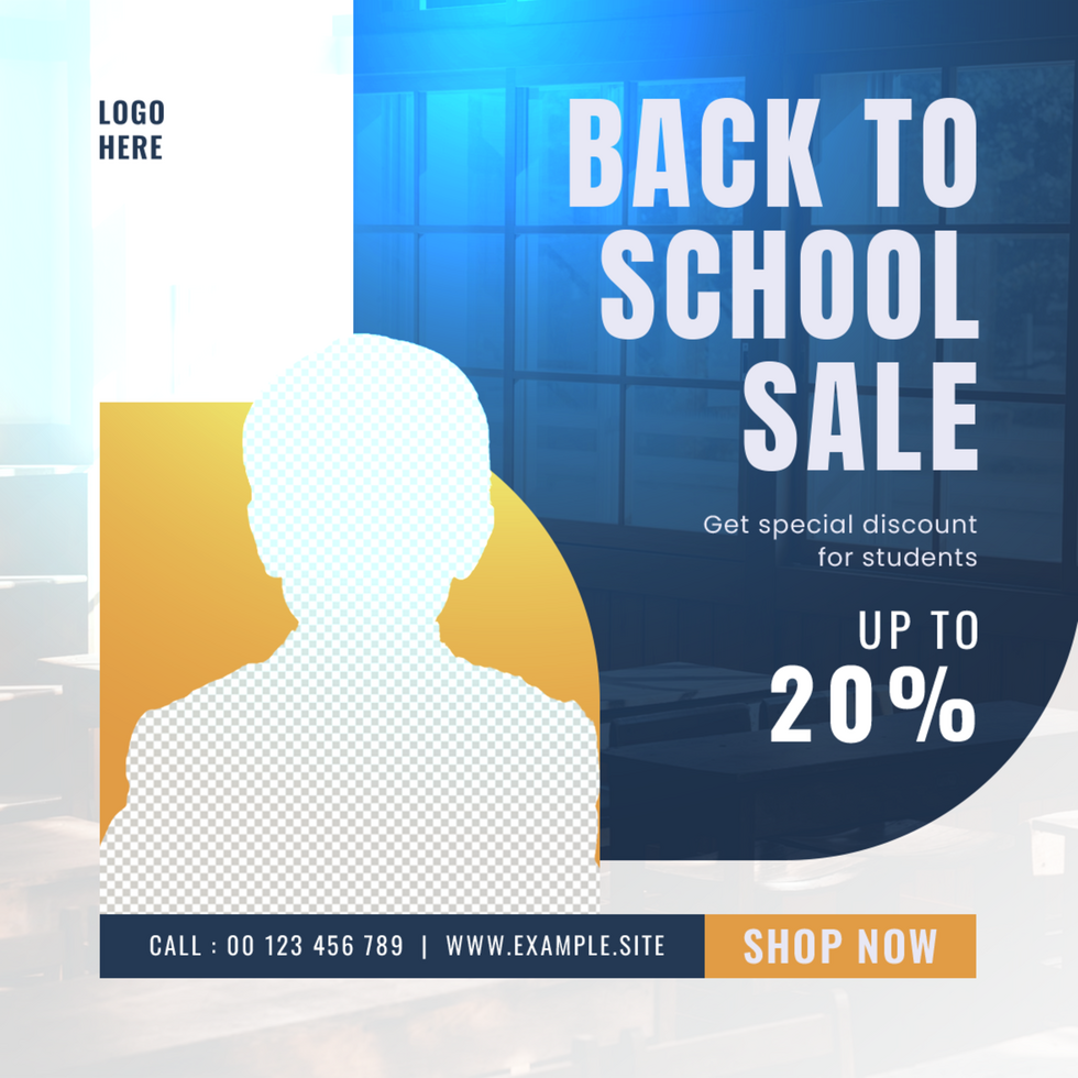 Modern back to school social media post psd