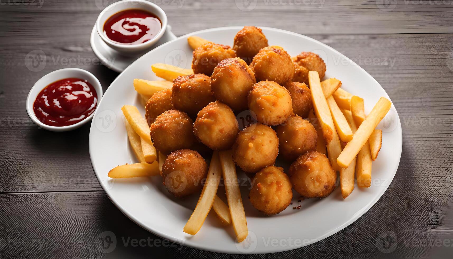 Fried Chicken Nuggets and Fries photo