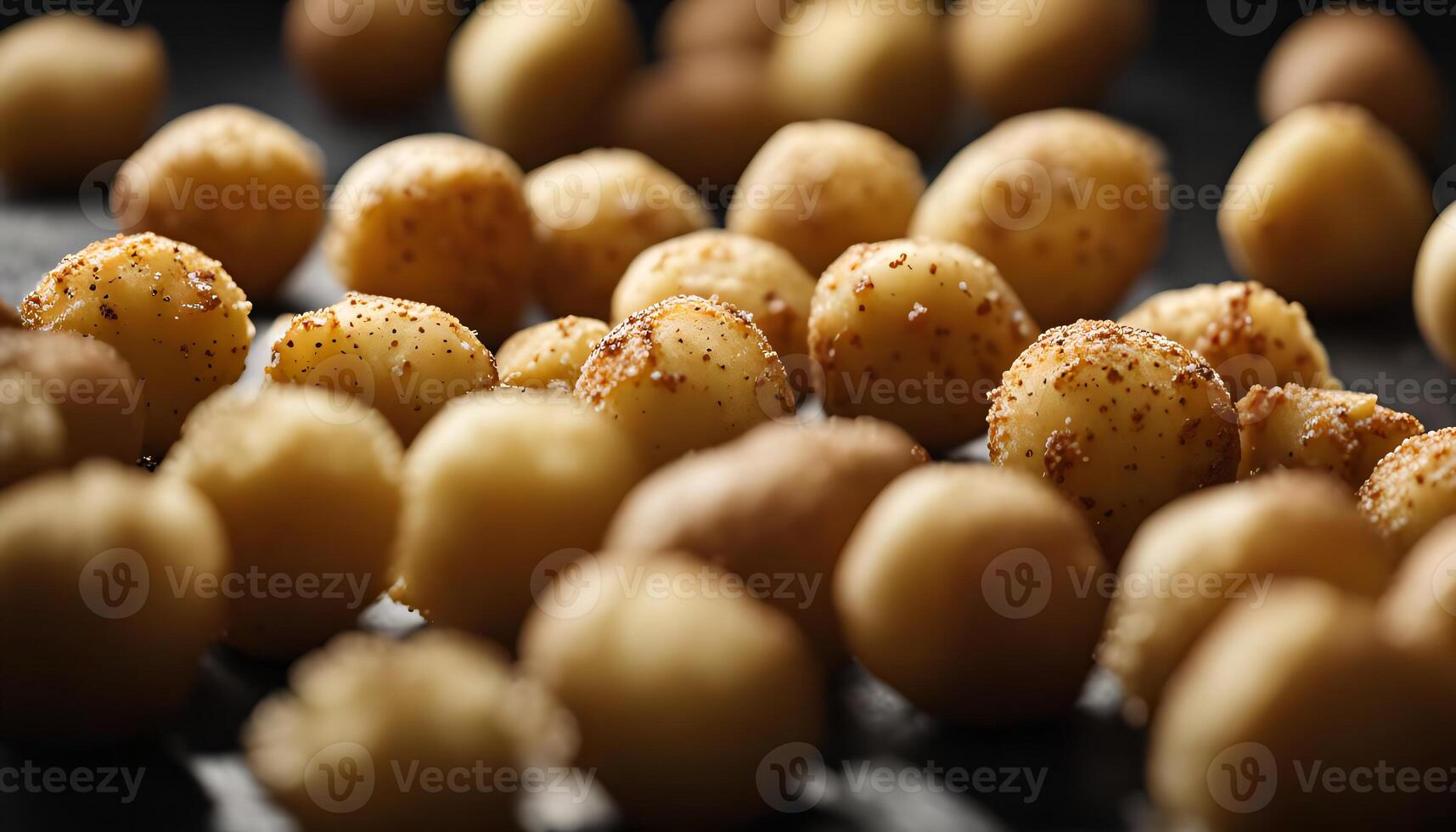Close-up of a Collection of Toasted Macadamia Nuts photo